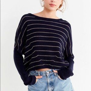 Cropped striped sweater